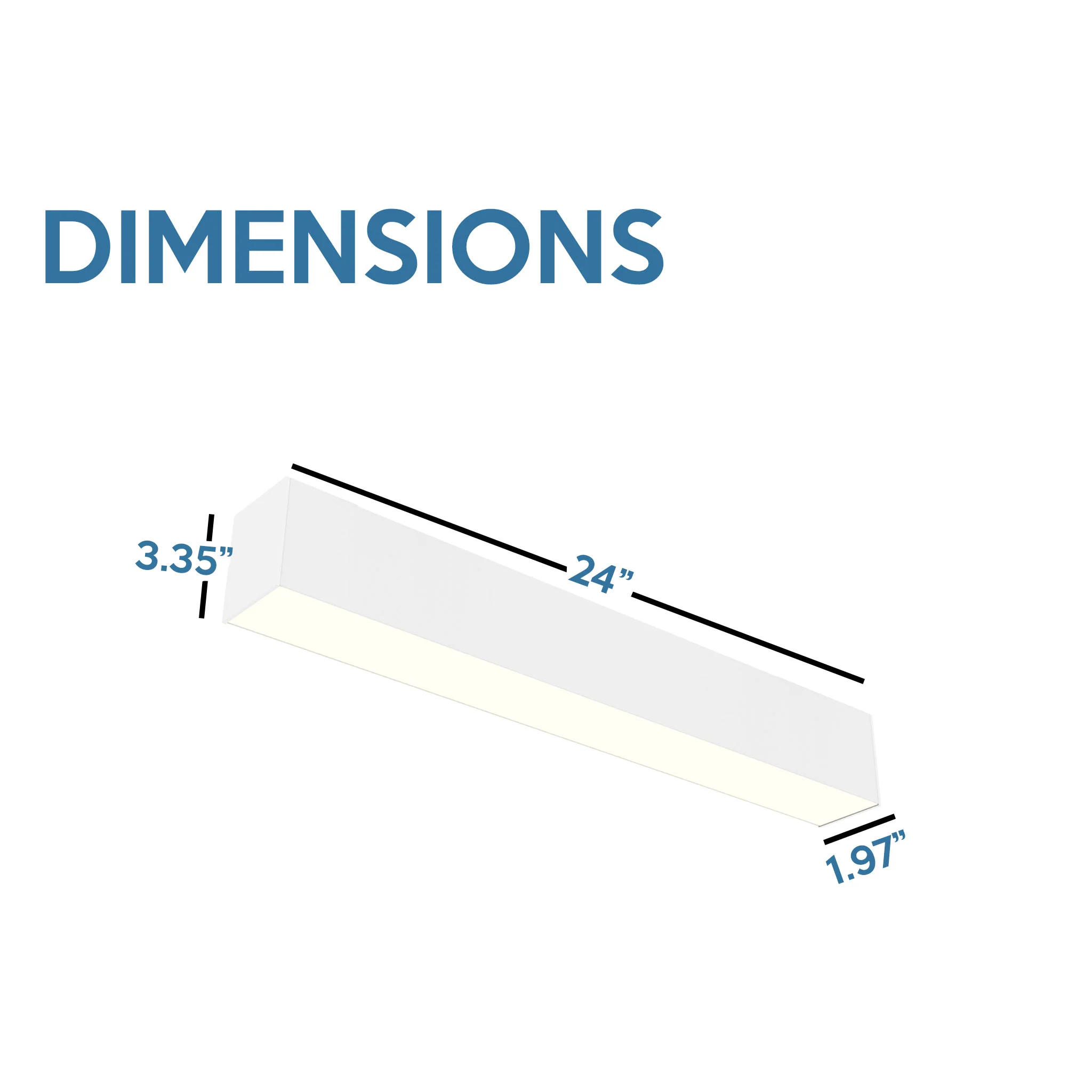 2 FT LED Direct/Indirect Suspended Linear Fixture G2, 3300 Lumen Max, Wattage and CCT Selectable, 120-277V, Black or White Finish - Image 7